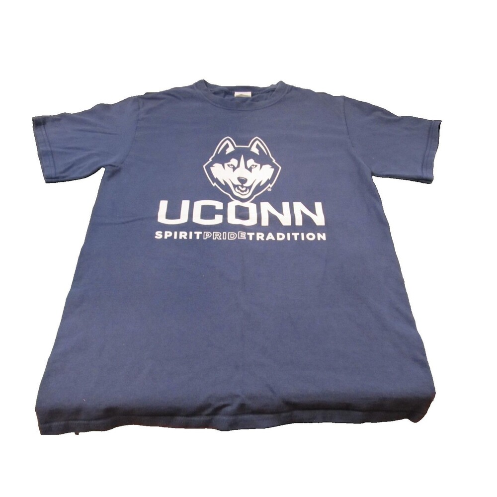 UConn Huskies Spirit Pride Tradition Tee Navy Blue Size Small 100% Cotton